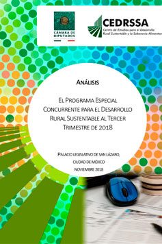 El Programa Especial Concurrente para el Desarrollo Rural Sustentable al tercer trimestre de 2018