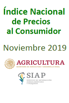 Índice Nacional de Precios al Consumidor. Noviembre 2019 - INPC Productos agropecuarios.