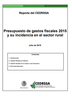 Presupuesto de gastos fiscales 2015 y su incidencia en el sector rural