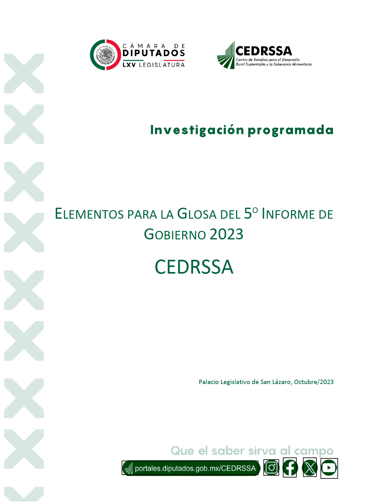 Elementos para la glosa del 5 o Informe de Gobierno 2023